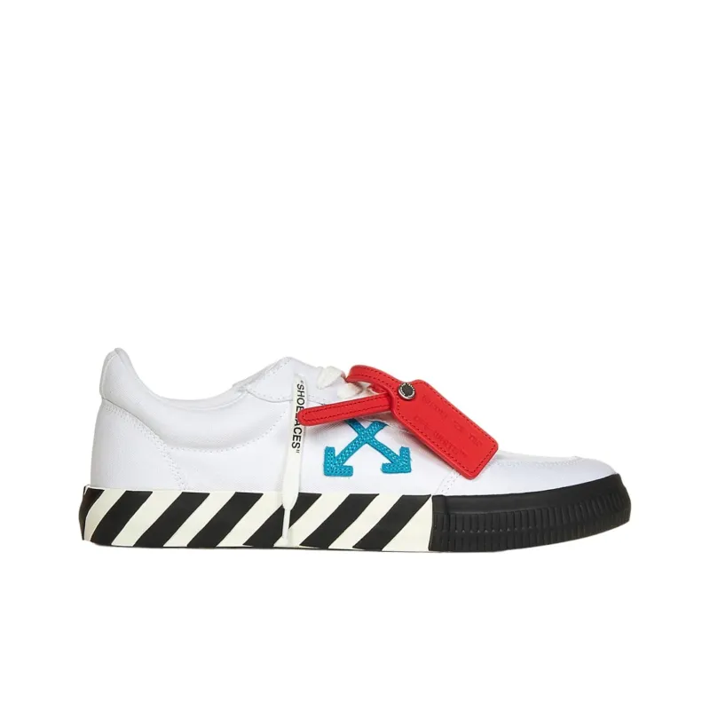 OFF WHITE Vulcanized Low White Teal Canvas-1