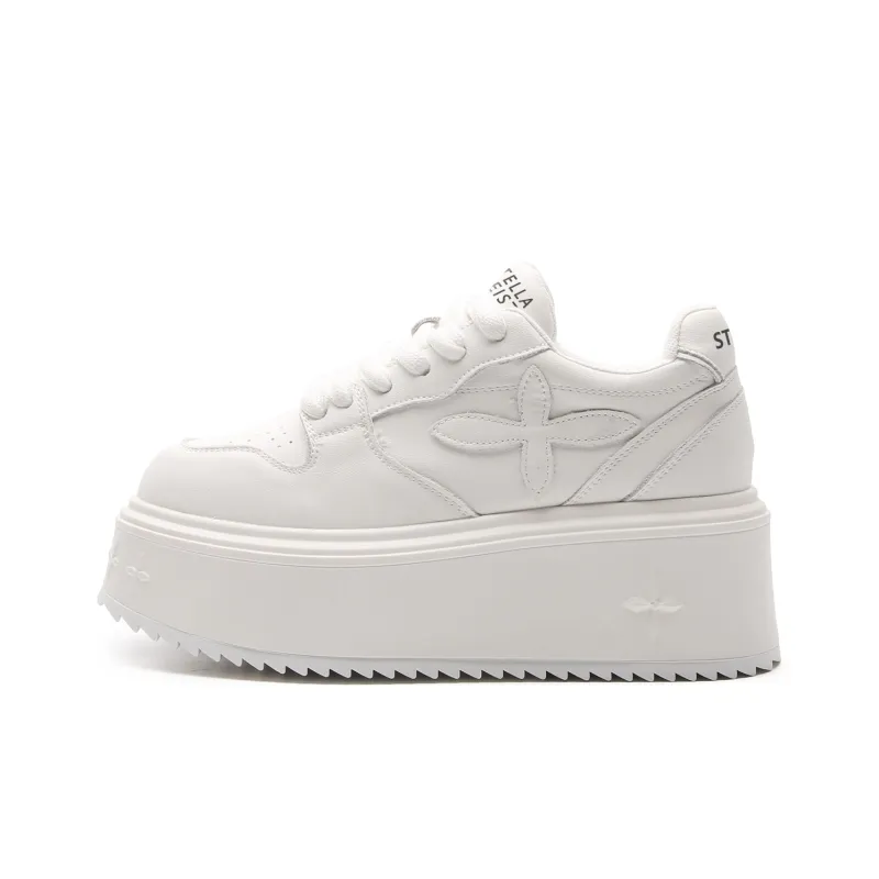 STELLA WEISZ Skateboard Shoes Women's Low Top White/Yellow Brown/Black-1