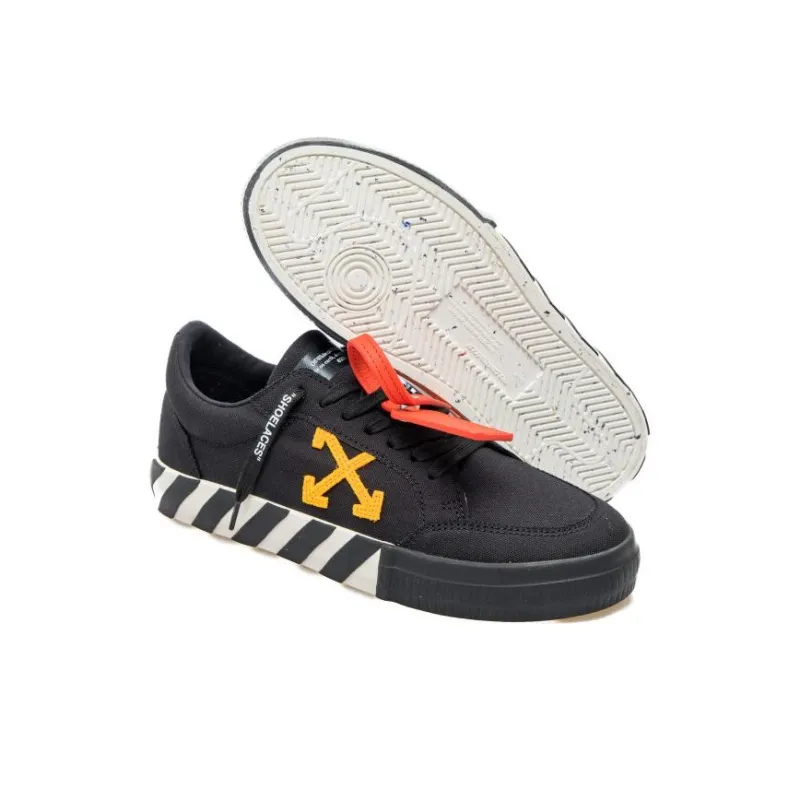 OFF WHITE Vulcanized Low Black Orange Canvas-4