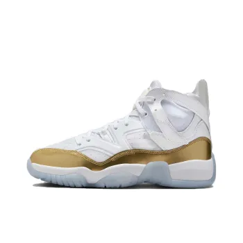 Jordan Jumpman Two Trey Abrasion Resistant Breathable High Top Vintage Basketball Shoes White Gold