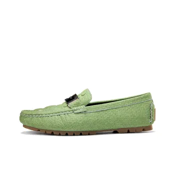 CKVUSAMG Gommino Loafers Men Apple Green/Dark Sky Blue/Beige