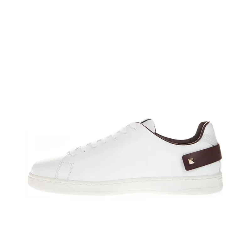 Valentino Backnet VLOGO Low Top Stylish Skateboarding Shoes Men's Dark Red-0