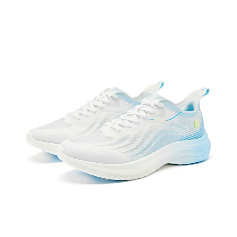 QIAODAN Light Speed 4.0PLUS Running Shoes Men Low Top Jordan White/Waterdrop Blue-2