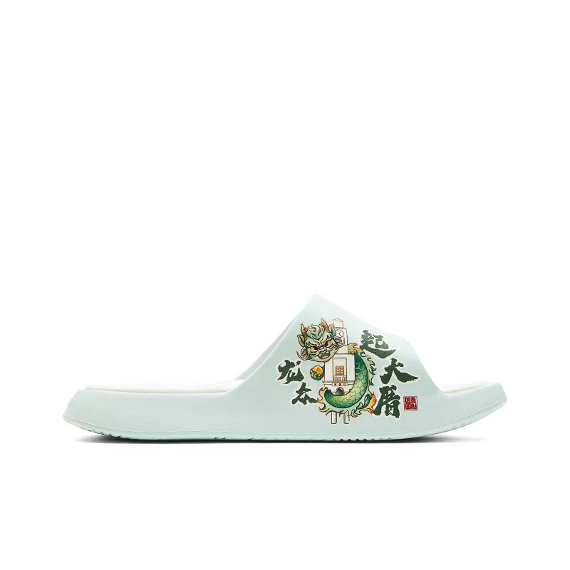 PEAK Slide Slippers Men Green Orchid Limited Edition Clothing Sets Color Scheme-2