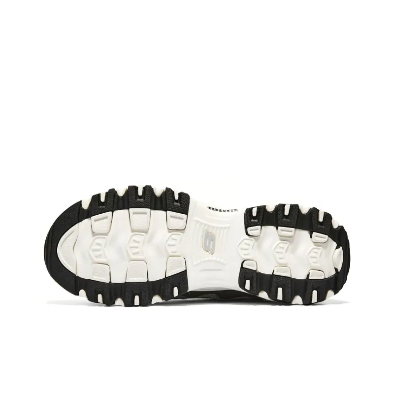 Skechers D'Lites Biggest Fan Shoes 'White Black' Women's-4