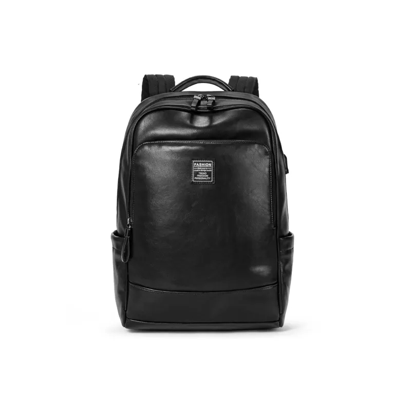 BOSTANTEN PU Backpack Regular Men's Black-0