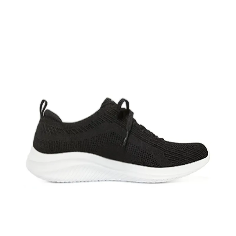 Skechers Ultra Flex 3.0 Cushioning Anti-Slip And Wear-Resistant Low-Top Casual Shoes Women's Black White-1