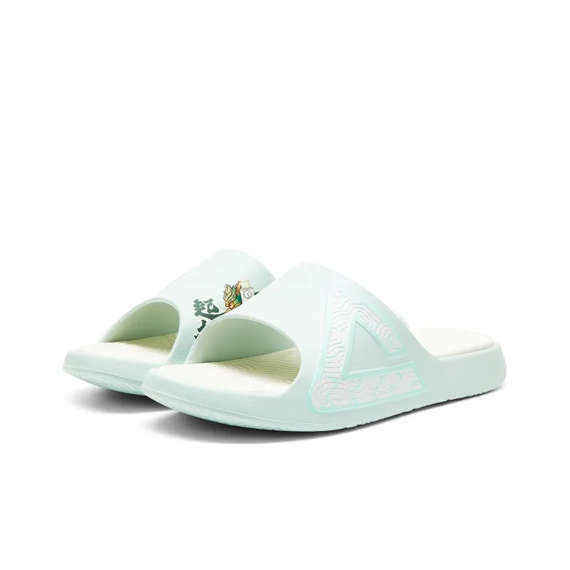 PEAK Slide Slippers Men Green Orchid Limited Edition Clothing Sets Color Scheme-3