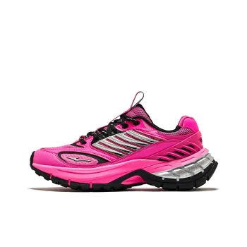 Erke Goose Feather Cushioning Wear-Resistant Low-Top Casual Shoes Women's Numbers Pink Black