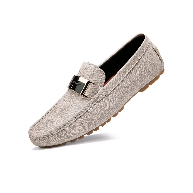 CKVUSAMG Gommino Loafers Men Apple Green/Dark Sky Blue/Beige-23