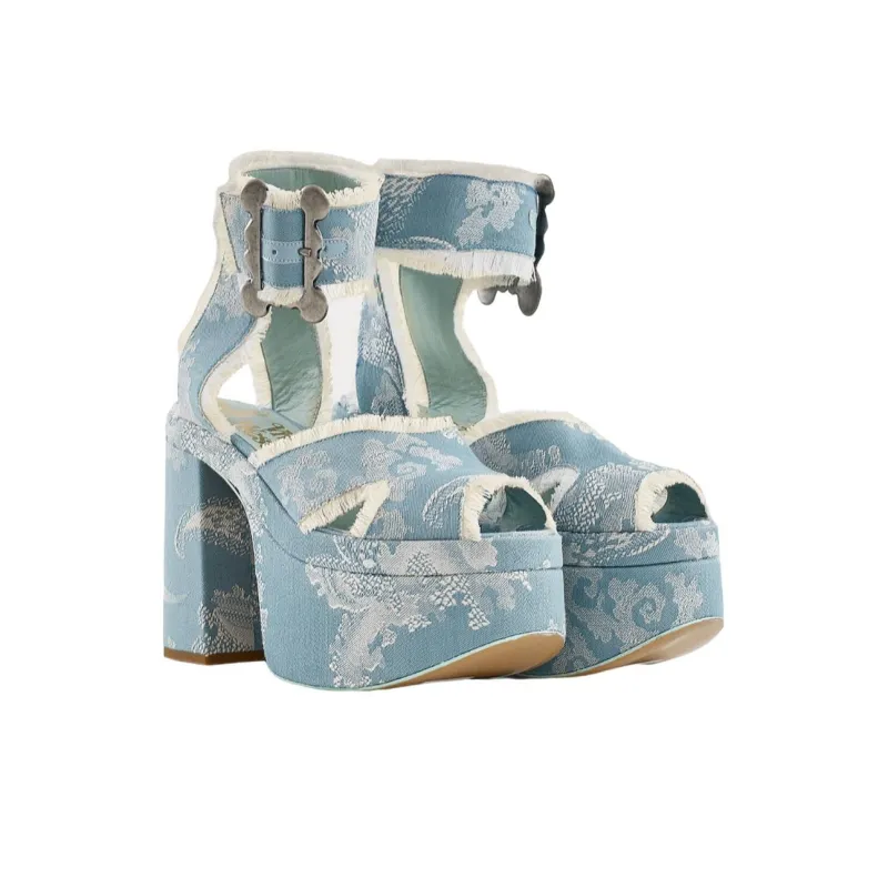 Vivienne Westwood Strap Sandals 11.5cm Women's Blue White-2