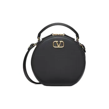 Valentino Vlogo Calfskin Handbag, Shoulder Bag, Crossbody Bag Mini Women's Black