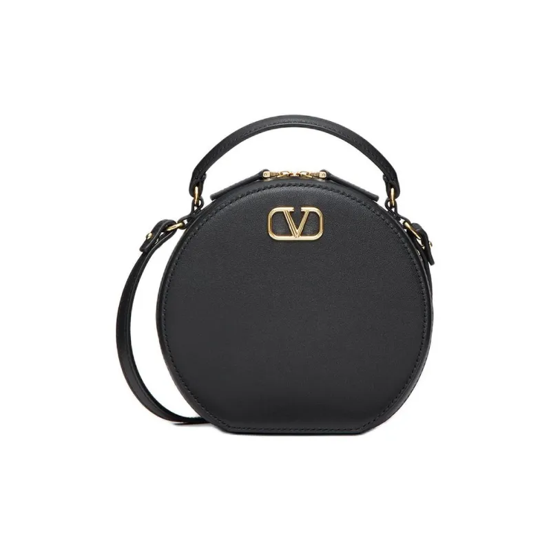 Valentino Vlogo Calfskin Handbag, Shoulder Bag, Crossbody Bag Mini Women's Black-0