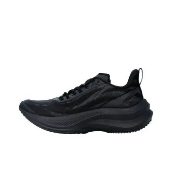 MINEPAIR Cushioned Wear-Resistant Support Low-Top Casual Shoes Unisex Obsidian Black
