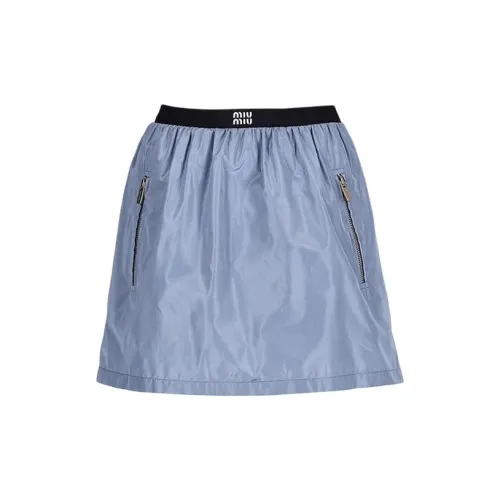 MIU MIU Casual Short Skirts Women's Blue