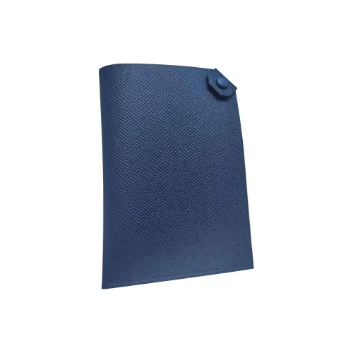 HERMES Tarmac Passport Holders Marine Blue