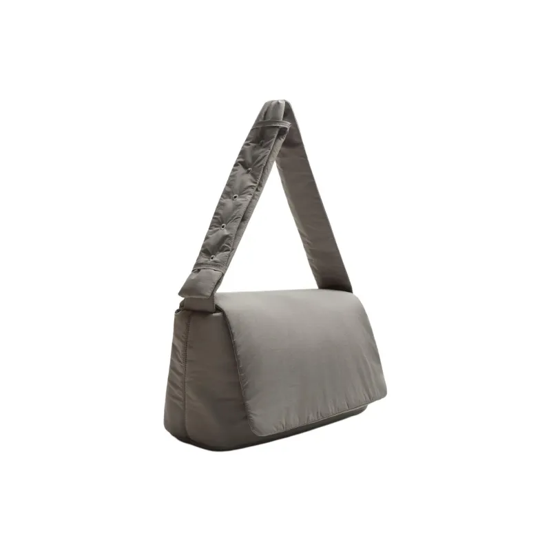 ZARA Nylon Shoulder Bag Crossbody Bag Extra Large Men's Gray-2