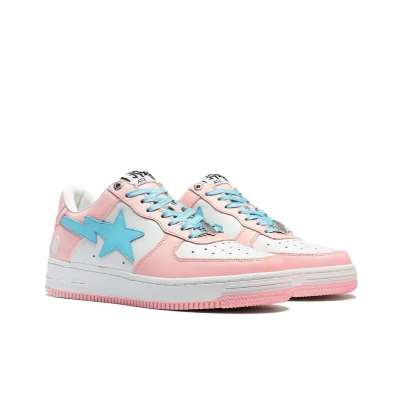A BATHING APE STA Stylish Skateboarding Shoes Women's Pink-3