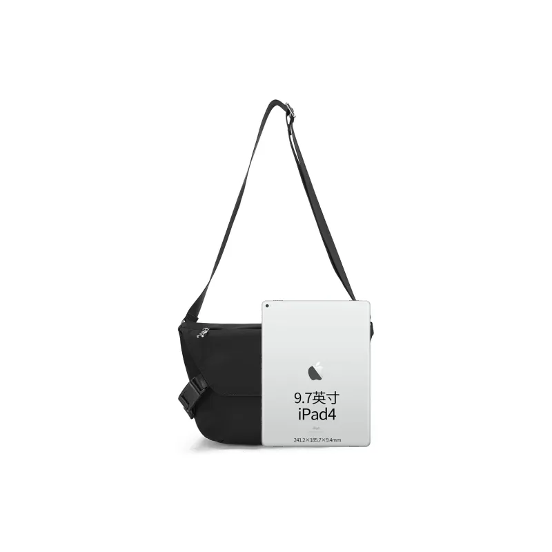 ROBERTA DI CAMERINO Fabric Shoulder Bag, Crossbody Bag, Versatile Lightweight Men's Bag Regular Men's Black-4