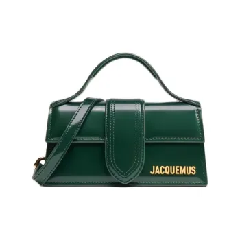 Jacquemus Le Bambino Calfskin Shoulder Bag, Crossbody Bag, Handbag Trumpets Women's Dark Green