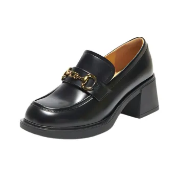 PT'SON Loafers 6cm Women's Black