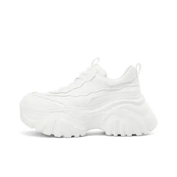 Rosa Bianca Wear Resistant Breathable Lightweight Height Increasing Low Top Chunky Sneakers Women's
