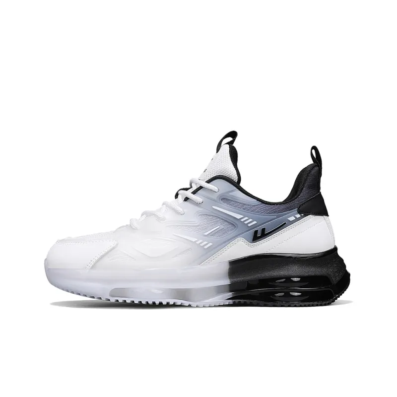 Warrior Breathable Low Top Running Shoes Men's White Black-0