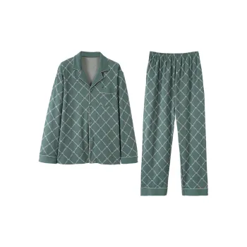 WOLFSFUL Pajama Set Men's Pine Forest Green