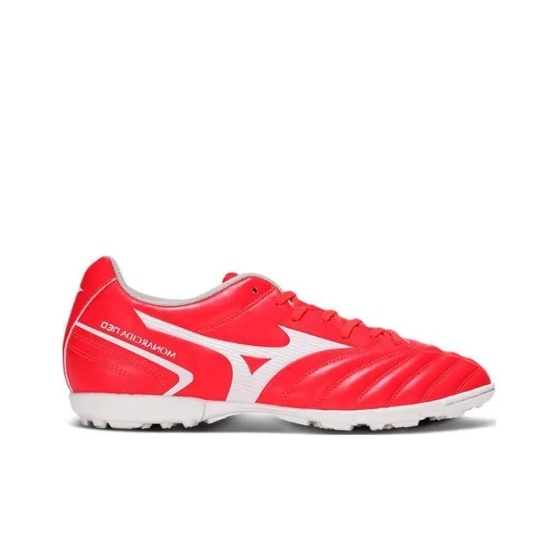 Mizuno Monarcida TF Rubber Broken Studs Anti Slip Wear Resistant Soccer Shoes Men's Fluorescent Red-1