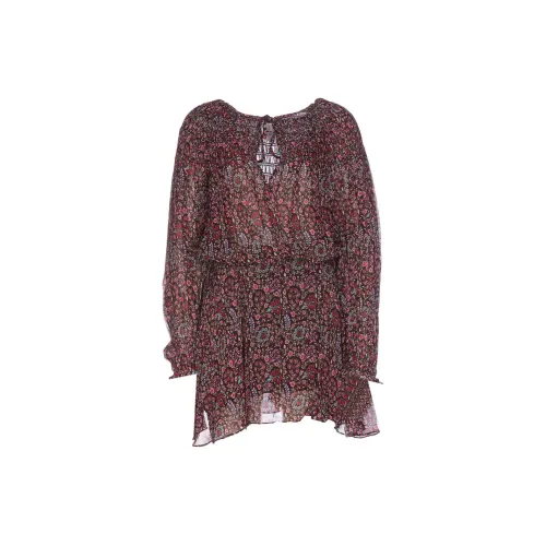 ISABEL MARANT ETOILE Long-Sleeved Dresses Women's Dark Red