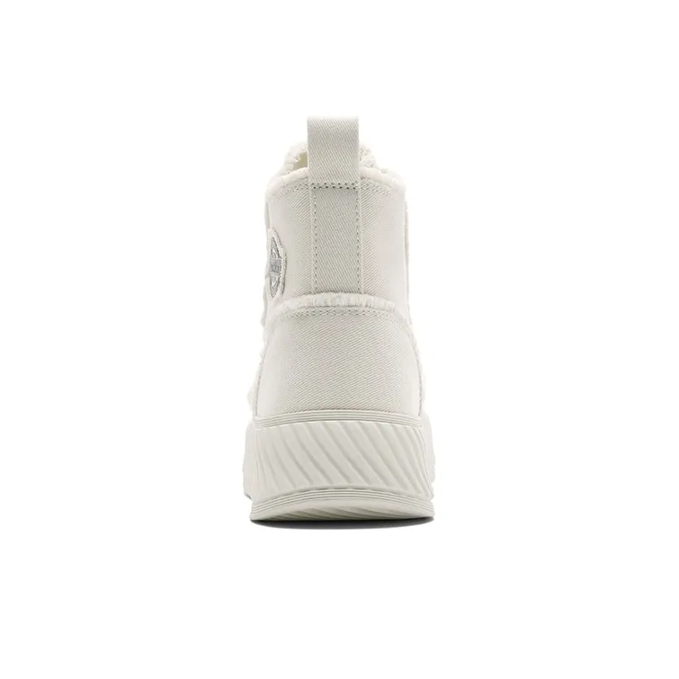 Dickies Trendy Classic And Versatile High Top Canvas Shoes Women's Beige-3