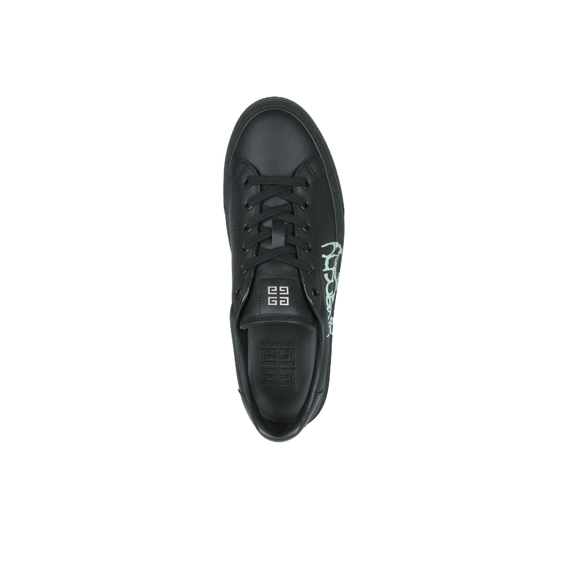Givenchy City Skateboard Shoes Men Low-Top Black Blue