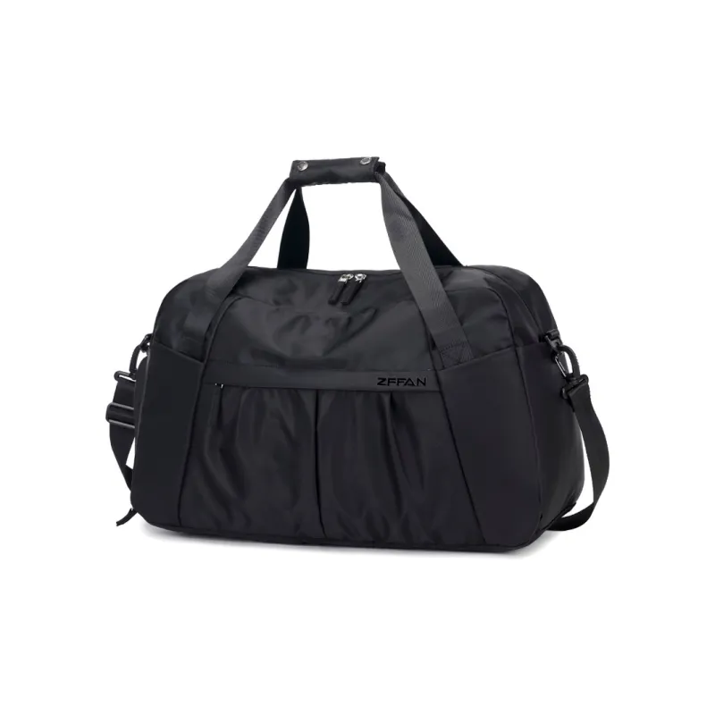 ZUOFEIFAN Nylon Fabric Travel Bags Gym Bags Large Size Women's Beige Black/Vintage Pink-13