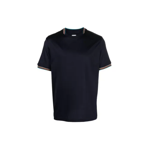 Paul Smith Classic Striped Series T-Shirts Men Marine Blue