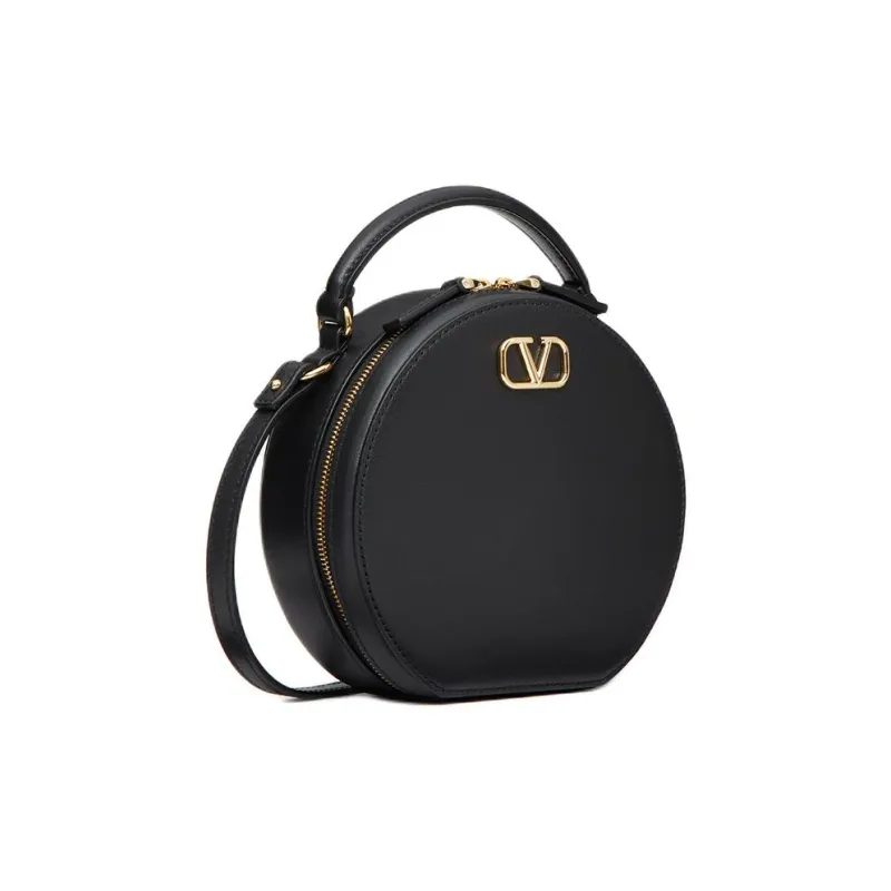 Valentino Vlogo Calfskin Handbag, Shoulder Bag, Crossbody Bag Mini Women's Black-1
