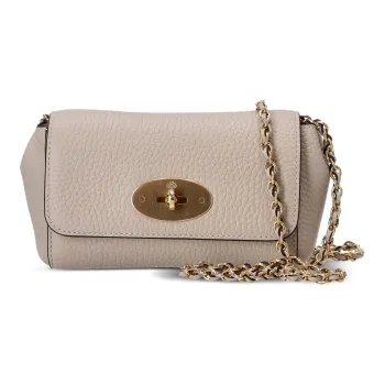 Mulberry Leather Shoulder Bag Crossbody Bag Mini Women's Chalk White