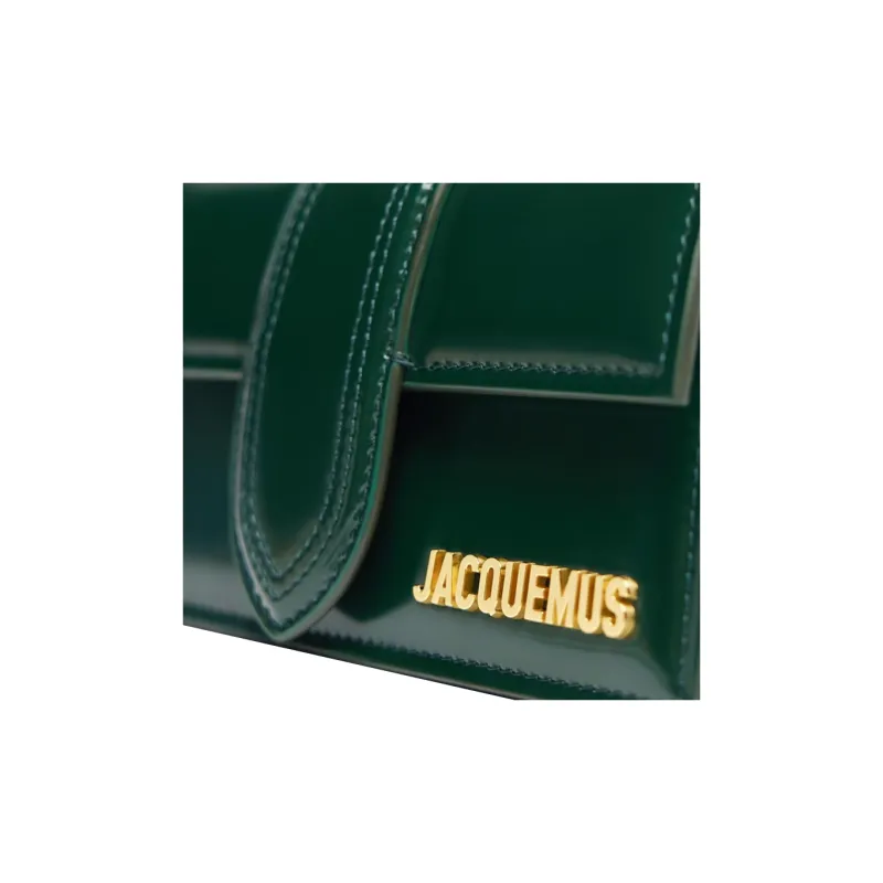 Jacquemus Le Bambino Calfskin Shoulder Bag, Crossbody Bag, Handbag Trumpets Women's Dark Green-3