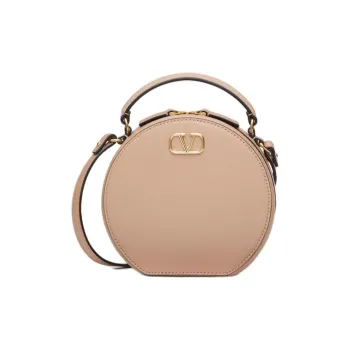 Valentino Vlogo Calfskin Handbag Shoulder Bag Crossbody Bag Mini Women's Cinnamon Pink