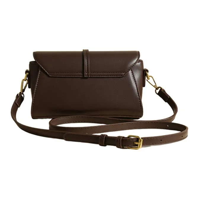 GATOER Small Square Bag Women's Advanced Touch Houndstooth Shoulder Bag Regular Brown-3