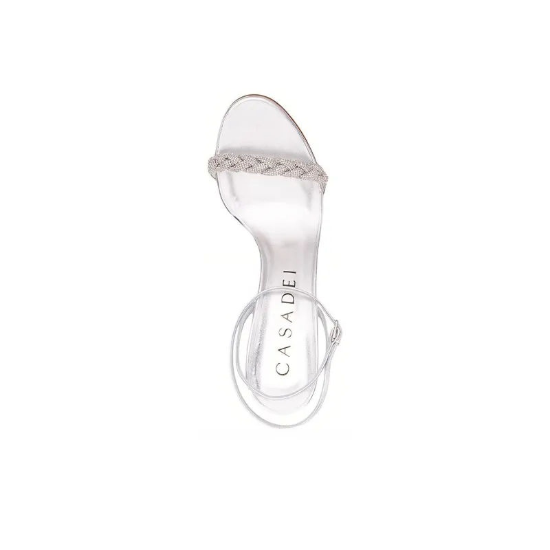 Casadei Strap Sandals Women's Silver-4