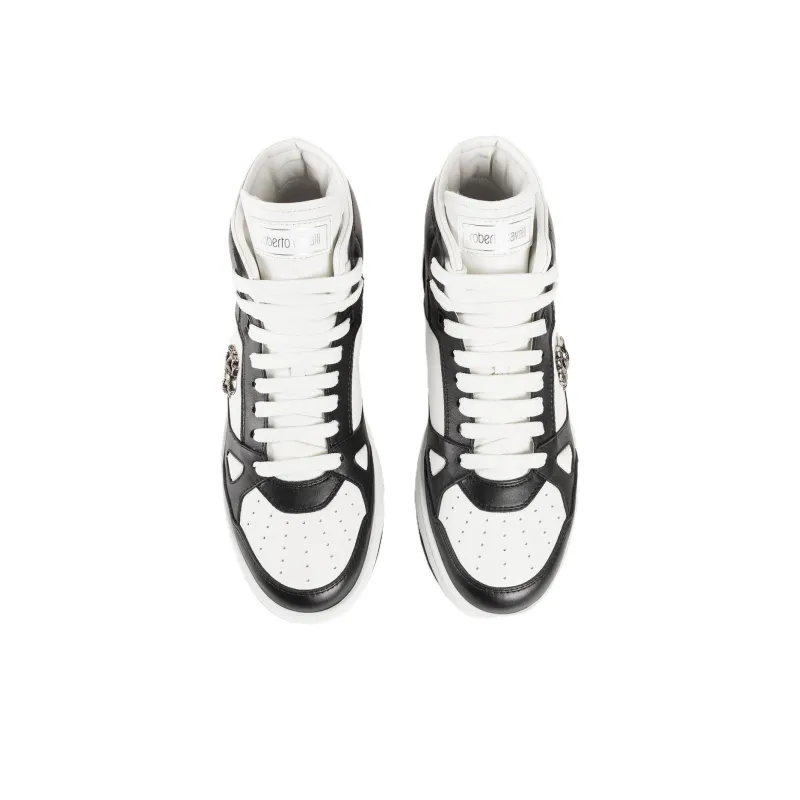 Roberto Cavalli Logo-plaque Leather Sneakers-3