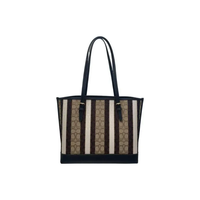 COACH Mollie Canvas With Cow Leather Tote Bag, Shopping Bag, Crossbody Handbag, Shoulder Bag Large Size Women's-3