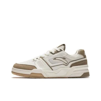 Anta Flame 5 Slip Resistant Low Top Skateboard Shoes Men's White Brown
