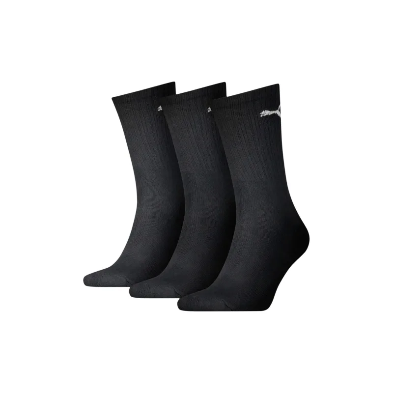PUMA Unisex Sport Crew Lightweight Socks 3 Pack Mid-Calf Socks Unisex 3 Pack Black-0