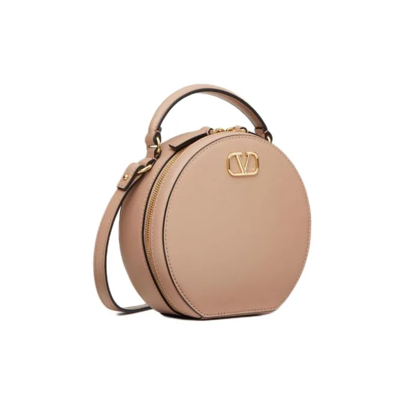 Valentino Vlogo Calfskin Handbag Shoulder Bag Crossbody Bag Mini Women's Cinnamon Pink-1
