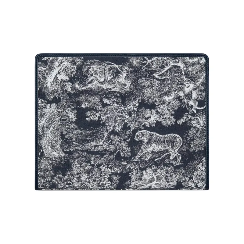 DIOR 30 Montaigne Toile De Jouy Reverse Jacquard Clutch Medium Size Women's Blue-2