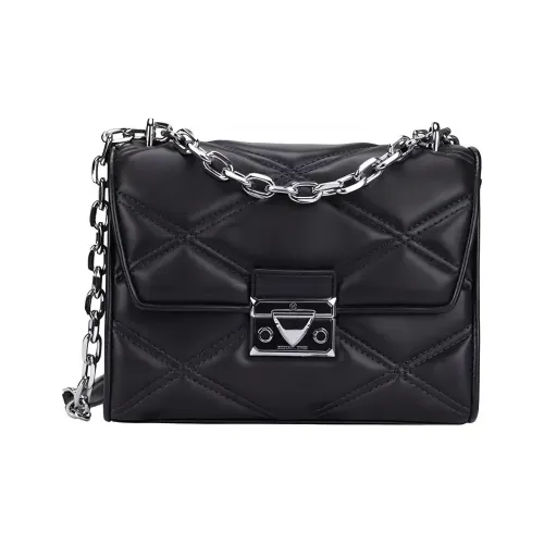 MICHAEL KORS Cow Leather Chain Bag Crossbody Handbag Shoulder Bag Regular Women's Black