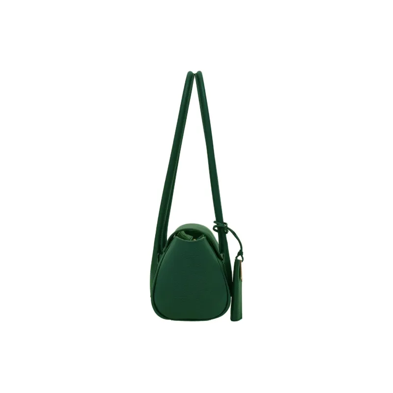 FERRAGAMO Stamped Calfskin Tote Bag Shopping Bag Bowling Bag Handbag Shoulder Bag Women's Forest Green-1