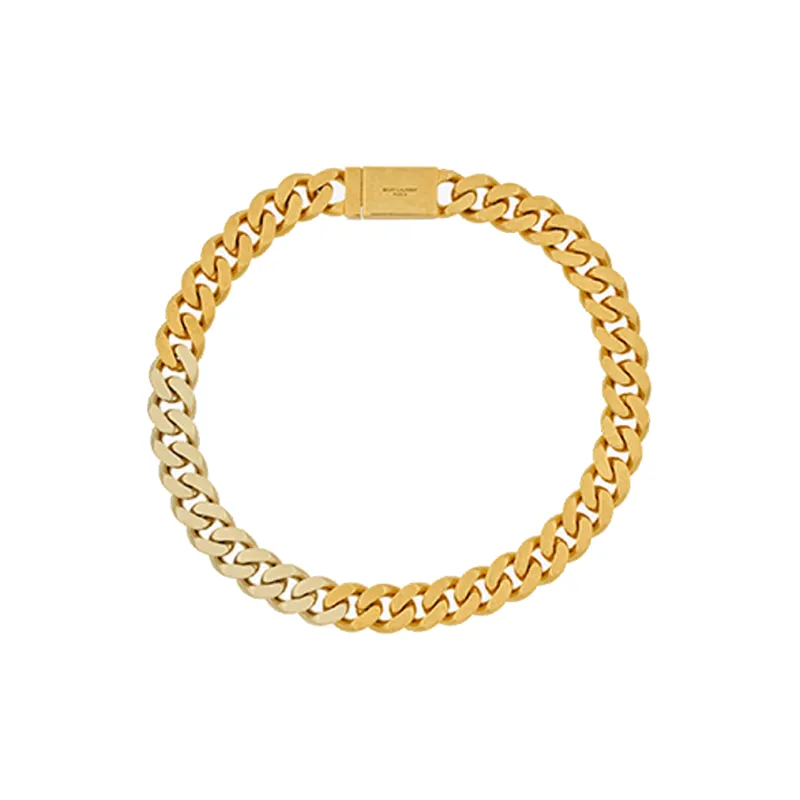 SAINT LAURENT Chain Linked Contrasted Necklace-1
