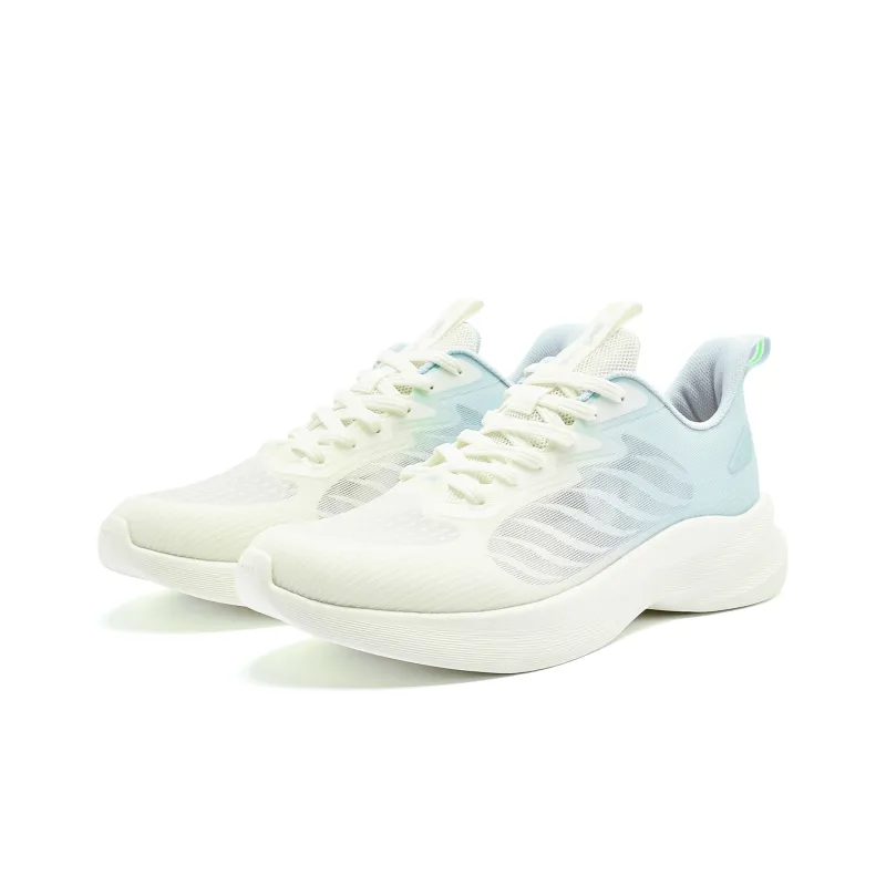 QIAODAN Light LITE Running Shoes Men Low Top Ivory Blue-2